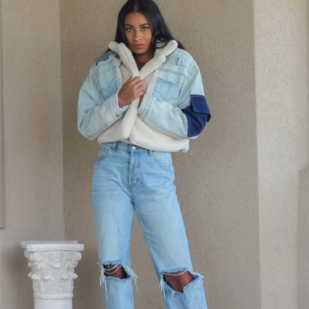 Denim Patchwork Jacket - image 2